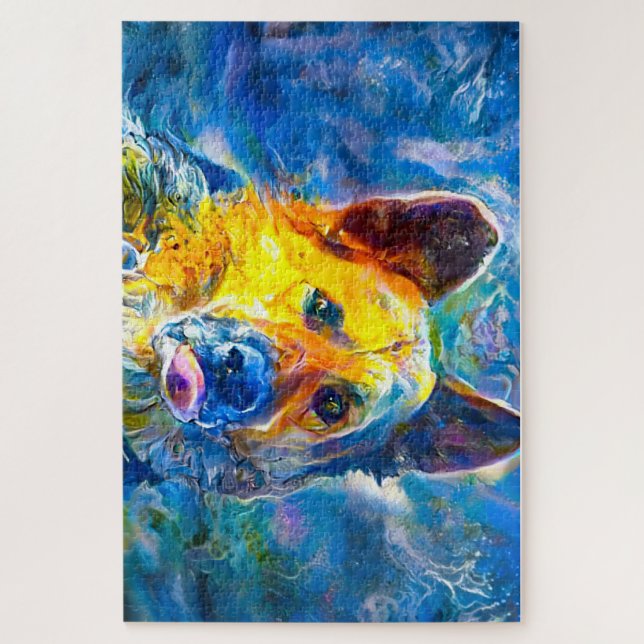 Halo: Portrait eines deutschen Hirten Puzzle (Vertikal)