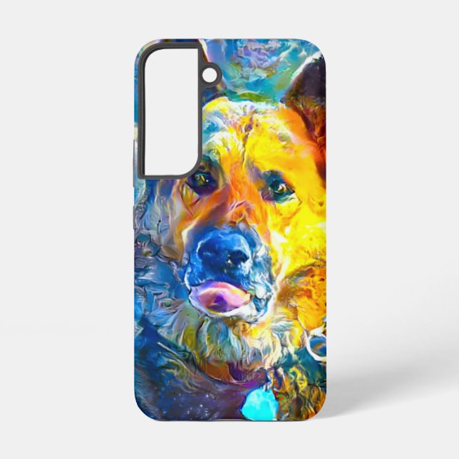 Halo: Portrait eines deutschen Hirten Samsung Galaxy Hülle (Rückseite)