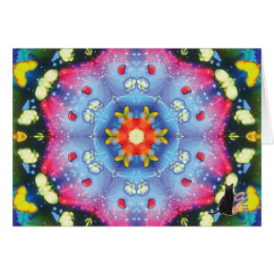 Halogen-Kaleidoskop-Gruß-Karte