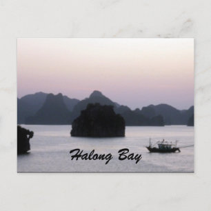 halong-Silhouette Postkarte