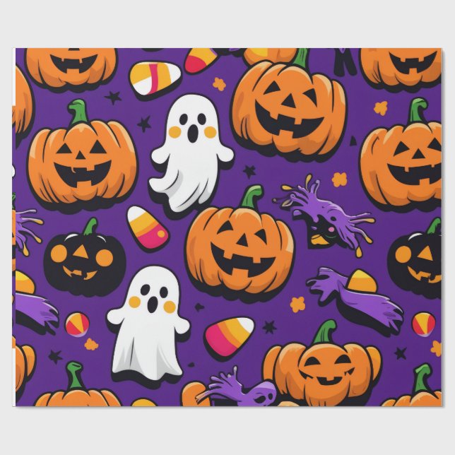 Haloween Geschenkpapier (Flach)