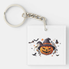Haloween Pumpkin Kopf Sticker Transparent Schlüsselanhänger