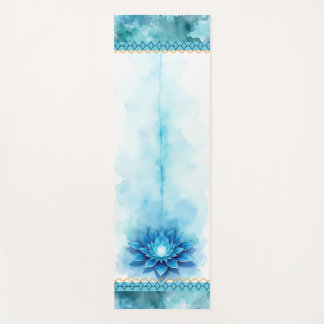 Hals-Chakra-Yogamatte | Blaue Lotus-Ausrichtung Yogamatte