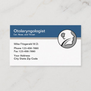 Hals-Nasen-Ohren-Arzt Otolaryngologe Modern Visitenkarte