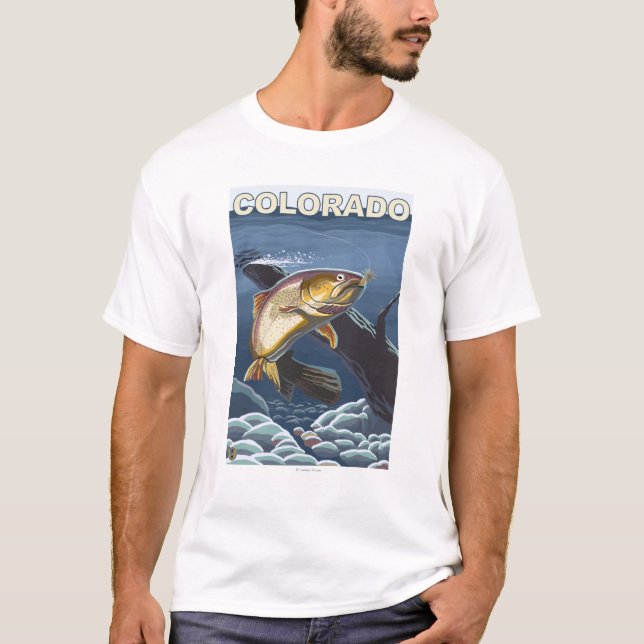 Halsabschneiderische Forelle FishingColorado T-Shirt (Vorderseite)