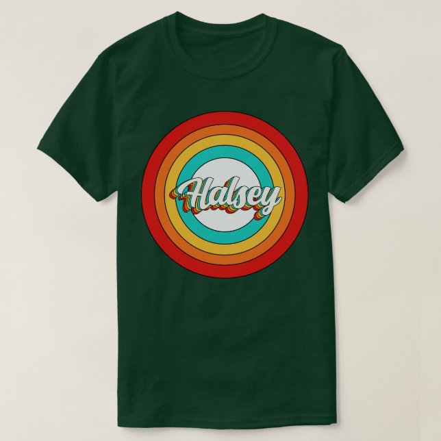 Halsey Name Shirt Vintag Halsey Circle (Design vorne)