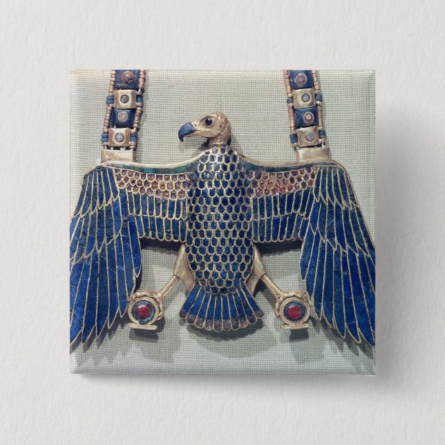 Halskette mit Geieranhänger Button (Vorderseite)