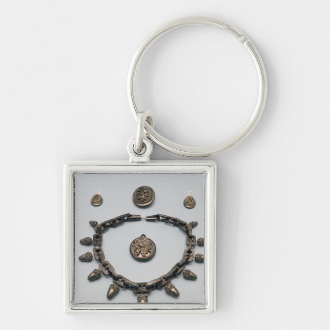 Halskette, Ohrringe, Brosche und Anhänger, c.1870 Schlüsselanhänger (Vorne)