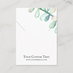 Halsketten-Schmuck-Anzeigen-Karte • Saftiger Visitenkarte