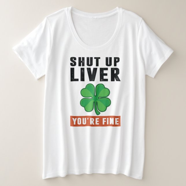 Halsleber Große Größe T-Shirt (Design vorne)