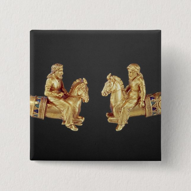 Halsring in Form von Scythian Reitern Button (Vorderseite)