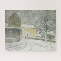 Halstead Road in Snow (von Eric Ravilious)