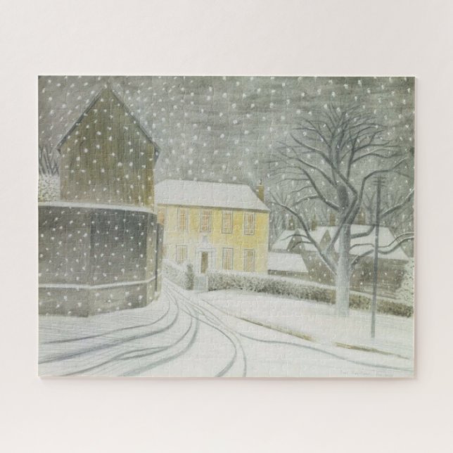 Halstead Road in Snow (von Eric Ravilious) Puzzle (Horizontal)