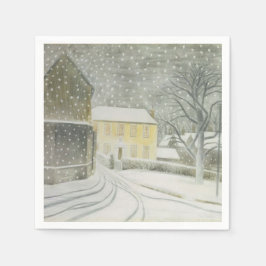 Halstead Road in Snow (von Eric Ravilious) Serviette