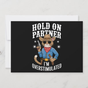 Halt auf Partner Ich bin überstimulierter Retro-We Einladung