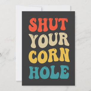 Halt Dein Cornhole Lustiges Sport Retro Geschenk  Einladung