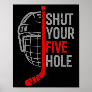 Halt Deine Fünf Halten Lustige Hockey-T-Stücke - E Poster