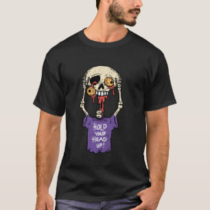 Halt deinen Kopf hoch Zombie Halloween Funny Zombi T-Shirt