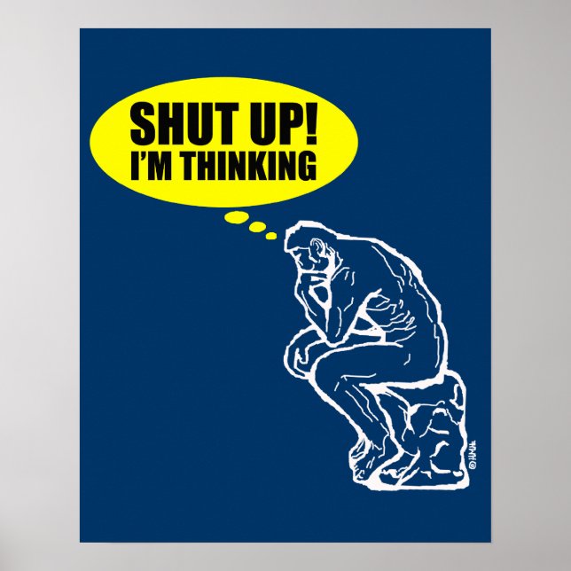 Halt den Mund, ich denke Poster (Vorne)