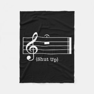Halt Den Mund Sound Noten Lustig Musikliebhaber Fü Fleecedecke