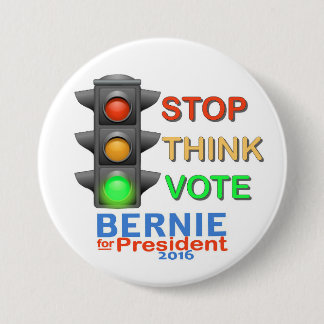 Halt. Denken Sie. Wählen Sie Bernie Button