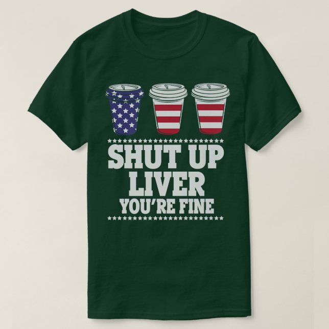 Halt die Leber Ihr seid feine Bier Drinking USA Pr T-Shirt (Design vorne)
