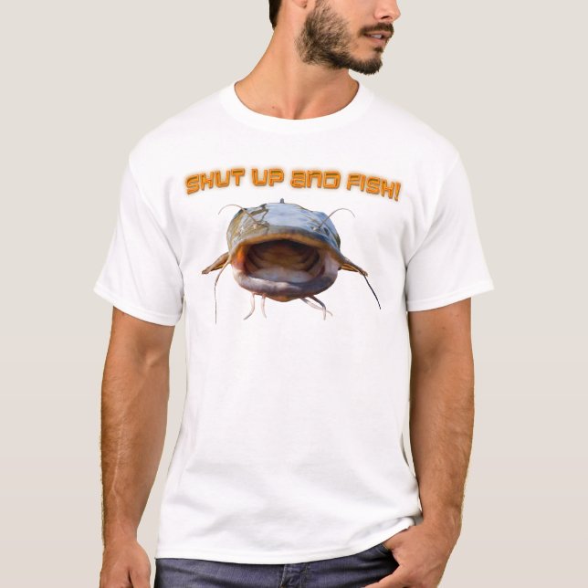 Halt die Schnauze u. fischen Sie T-Shirt (Vorderseite)