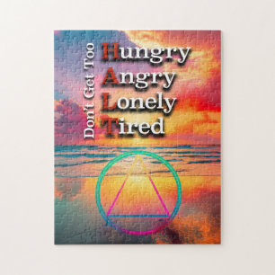 HALT Erholung Slogan Sunrise Puzzle