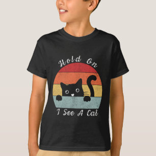 Halt, ich sehe eine Katze, spielerisch und humorvo T-Shirt