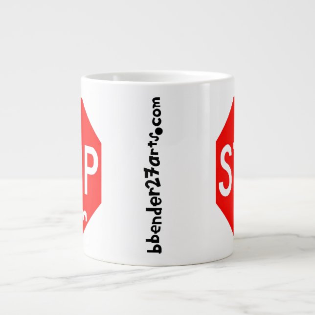 HALT ihn  Jumbo-Tasse (Vorderseite)