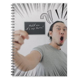 Halt! Jetzt bin ich dran! – Comic-Ausdruck-Design Notizblock