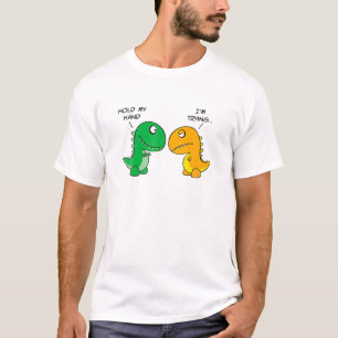 Halt meine Hand, ich versuche süßer Dinosaurier zu T-Shirt