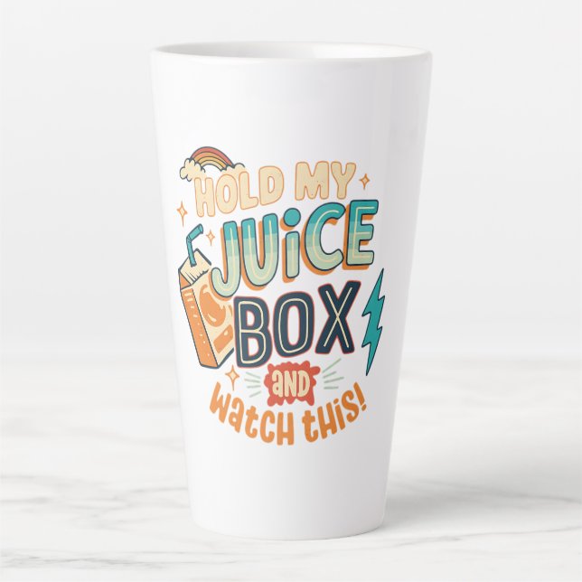Halt meinen Saftkarton und schau dir das an  Milchtasse (Vorderseite)