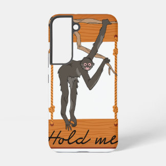 "Halt mich" Süßer Spinnenaffe, der an einer Schauk Samsung Galaxy Hülle