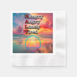 HALT Recovery Slogan Sunrise Serviette