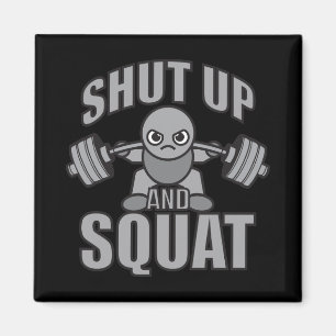 Halt und Squat - Niedlicher Kawaii-Weightlifter Magnet