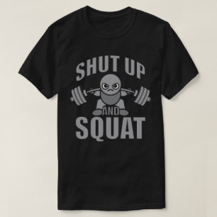 Halt und Squat - Niedlicher Kawaii-Weightlifter T-Shirt