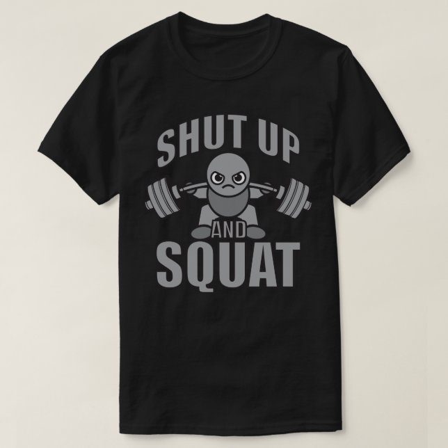 Halt und Squat - Niedlicher Kawaii-Weightlifter T-Shirt (Design vorne)