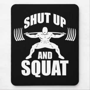 Halt und Squat - Workout Motivierend Mousepad