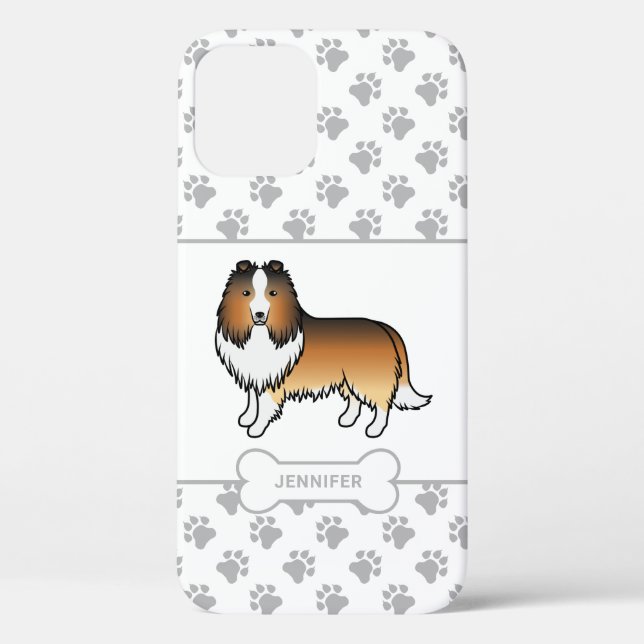 Haltbarkeit mit Paws, Dosenknochen und Name Case-Mate iPhone Hülle (Rückseite)