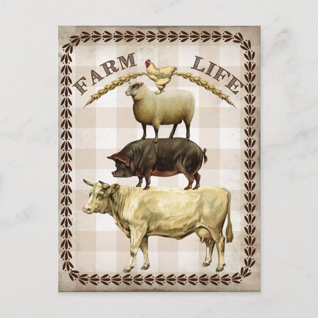 Haltbarkeit Vintag Land Postkarte (Vorderseite)