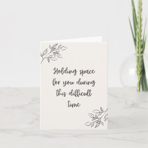 Haltbarkeit während schwieriger Zeit, cremefarbene Karte