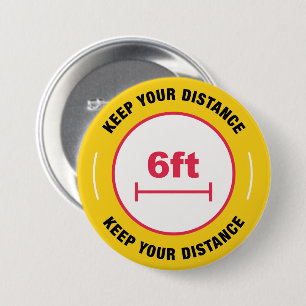 Halte Abstand Button