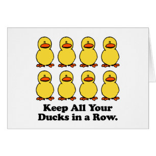 Halte alle deine Enten in einer Reihe