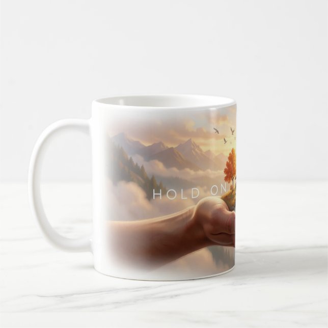🏡 Halte an der Hoffnung fest - Gemütlicher Cottag Kaffeetasse (Links)