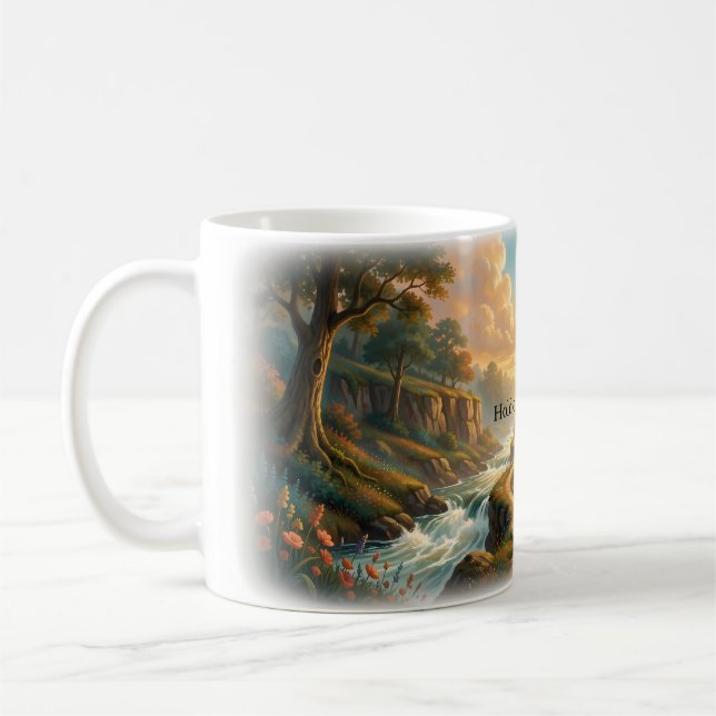 Halte dich an das Wunder Fantasy Path Mug Kaffeetasse (Links)