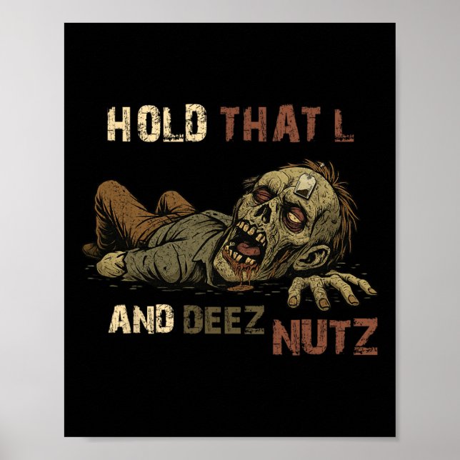 Halte dieses L und Deez Nutz Meme - Lustiger Teaba Poster (Vorne)