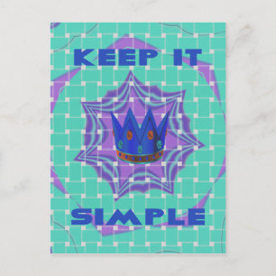 Halte es einfach: Die Pattern Art Royal Clarity Postkarte