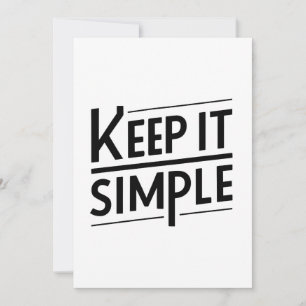 Halte es einfach Minimal-Zitat-Design Feiertagskarte