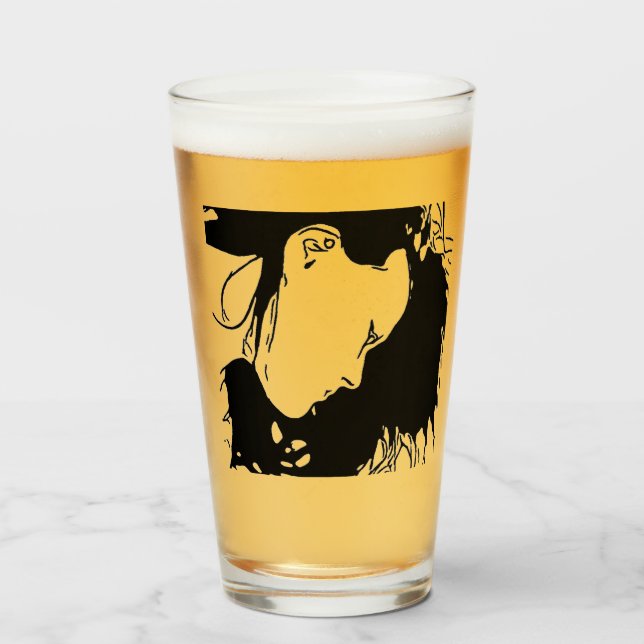 Halte ihr Haar zurück Glas (Vorne (Gefüllt))